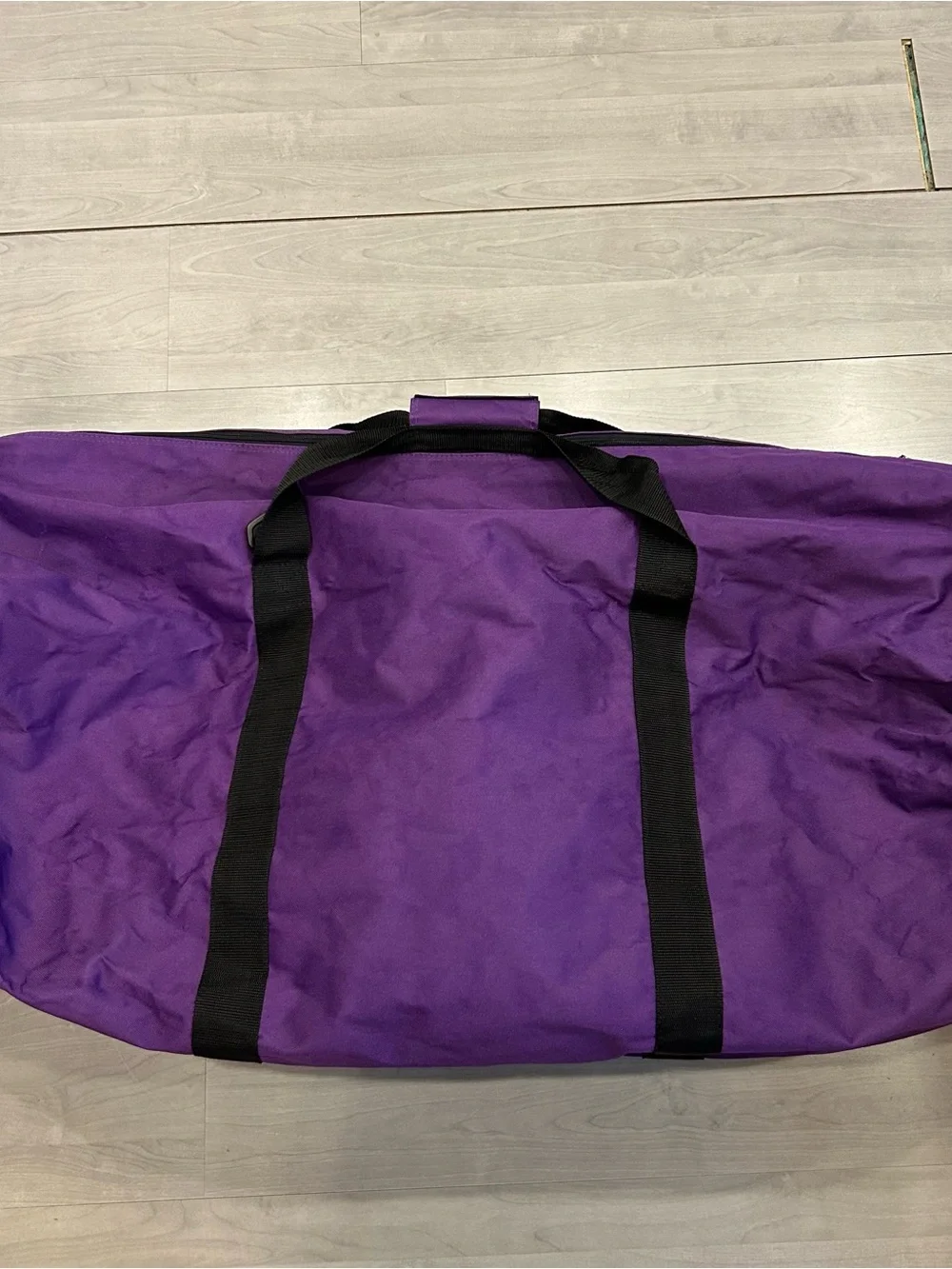 Vtg Llama Locomotor XXL Purple Duffle Bag 34” Travel Sports Equipment Gear Bag